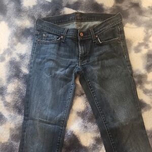7 For All Mankind Dark Blue Skinny Jeans
